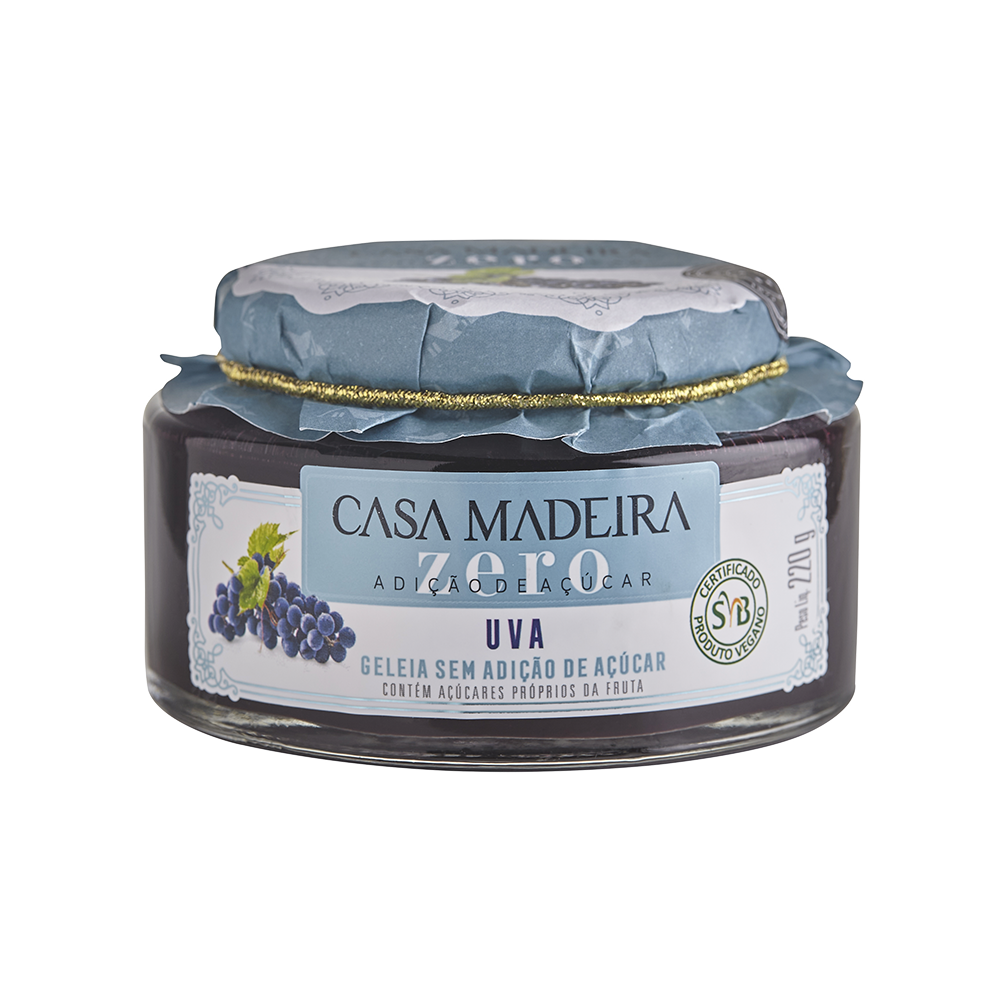 Geleia Zero Uva Casa Madeira 220G
