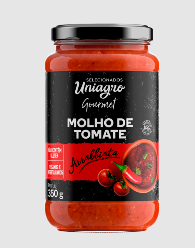 Molho de Tomate Arrabiata Uniagro Selecionados Gourmet 350 g