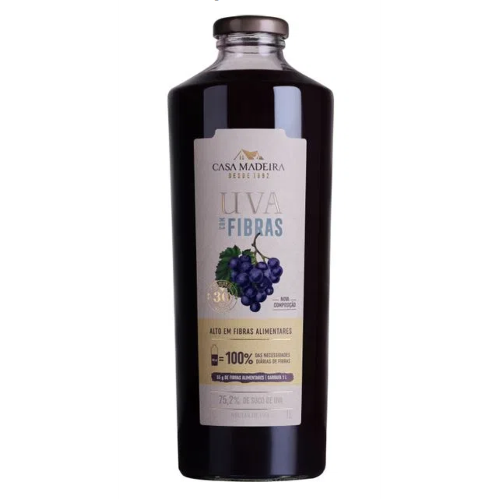 Suco Nectar de Uva + Fibras Casa Madeira 1 L